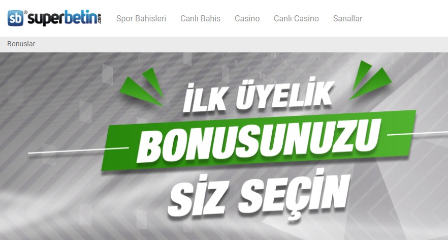 Superbetin İlk Yatırım Bonusu